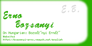 erno bozsanyi business card